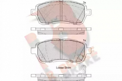R BRAKE rb1881208 -  Комплект тормозных колодок, дисковый тормоз